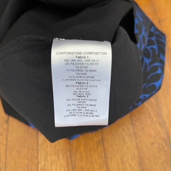 EUC Stella McCartney Blue Floral Patterned Wool Dress Sz 40 Made in Italy - Picture 7 of 9